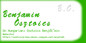 benjamin osztoics business card